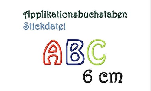Applikationsbuchstaben1- 6 cm