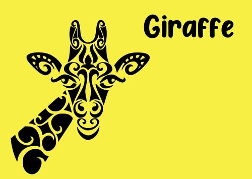 Giraffe, Plotterdatei, svg, gsp, png
