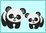 Stickdatei Panda in 2 größen 100x90  130x118 mm