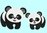 Stickdatei Panda in 2 größen 100x90  130x118 mm